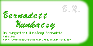 bernadett munkacsy business card
